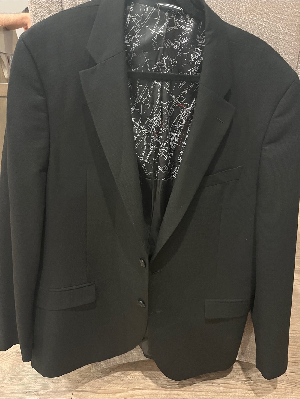 Classic Nautica Black Men's Two-Button Blazer